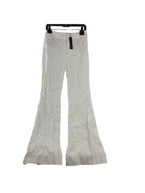 NEW Alice + Olivia Linden Bootcut Trousers Women's Off-White Wide Leg Flare Sz 6